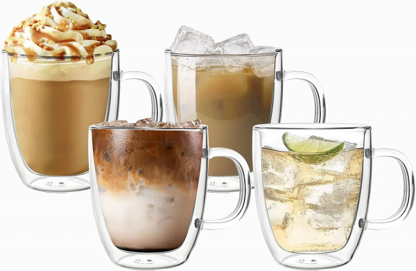 double-walled glass cup