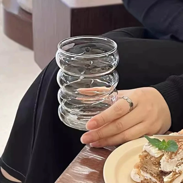 High-Quality Borosilicate Glass Wave Cup - Creative Design, Durable & Heat Resistant - Image 5