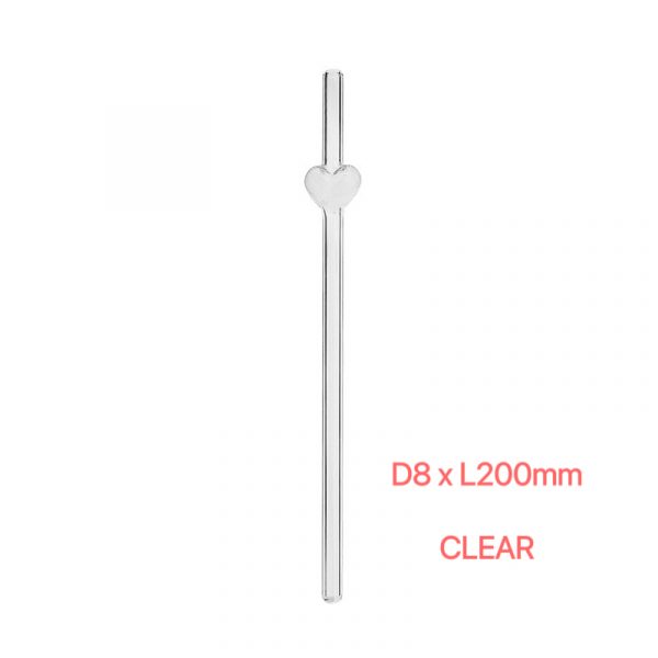 Heart-Shaped Reusable Glass Straw – Colorful Borosilicate & Eco-Friendly Design - Image 8