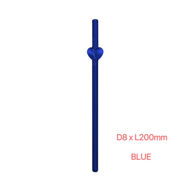 Heart-Shaped Reusable Glass Straw – Colorful Borosilicate & Eco-Friendly Design - Image 9