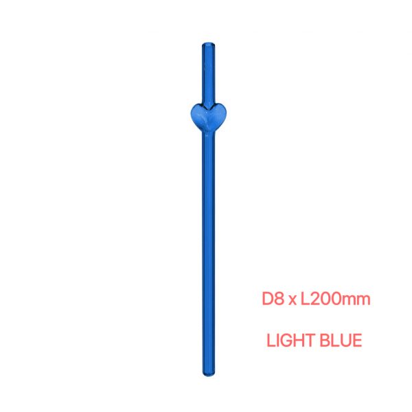 Heart-Shaped Reusable Glass Straw – Colorful Borosilicate & Eco-Friendly Design - Image 10