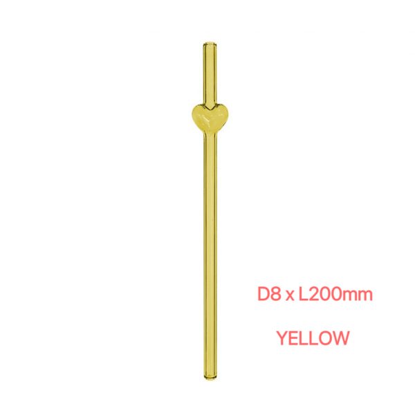 Heart-Shaped Reusable Glass Straw – Colorful Borosilicate & Eco-Friendly Design - Image 11
