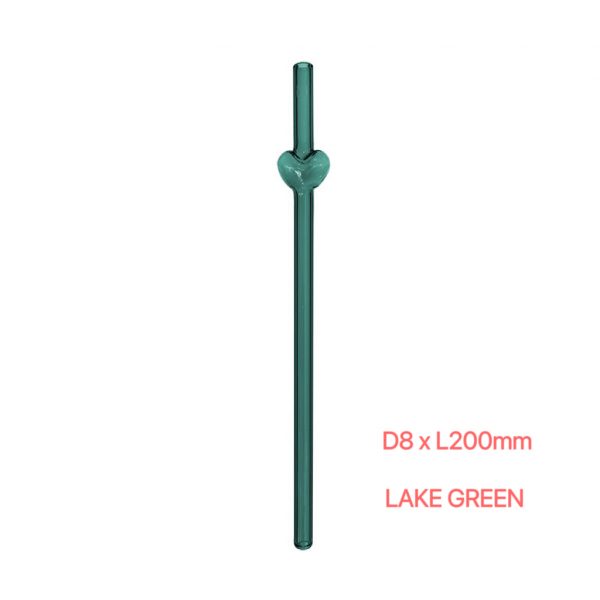 Heart-Shaped Reusable Glass Straw – Colorful Borosilicate & Eco-Friendly Design - Image 13