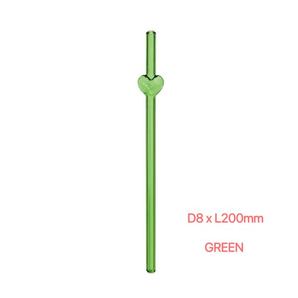 Heart-Shaped Reusable Glass Straw – Colorful Borosilicate & Eco-Friendly Design - Image 14