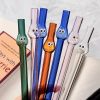 Adorable Big-Eye Glass Straws – Reusable,  High Borosilicate, Colorful & Instagram-Worthy - Image 4