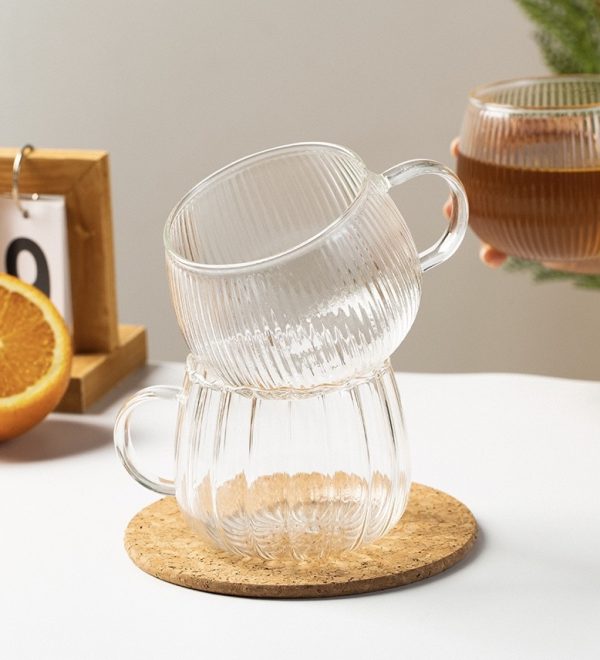 380ML Borosilicate Pumpkin Shaped Glass Mug – Creative Heat-Resistant Cup for Coffee, Juice, Milk, Tea & Matcha - Image 4