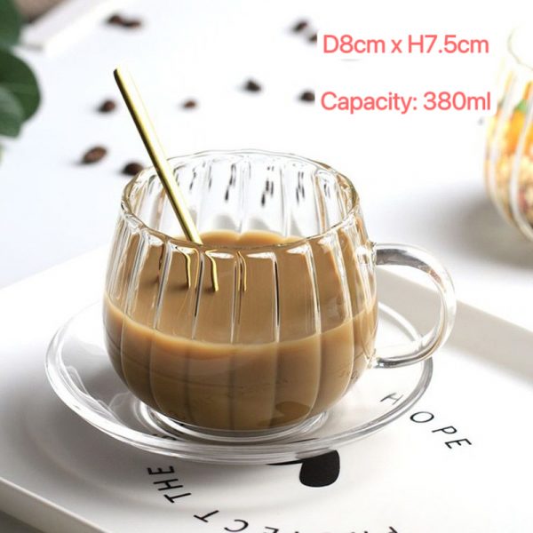 380ML Borosilicate Pumpkin Shaped Glass Mug – Creative Heat-Resistant Cup for Coffee, Juice, Milk, Tea & Matcha - Image 8