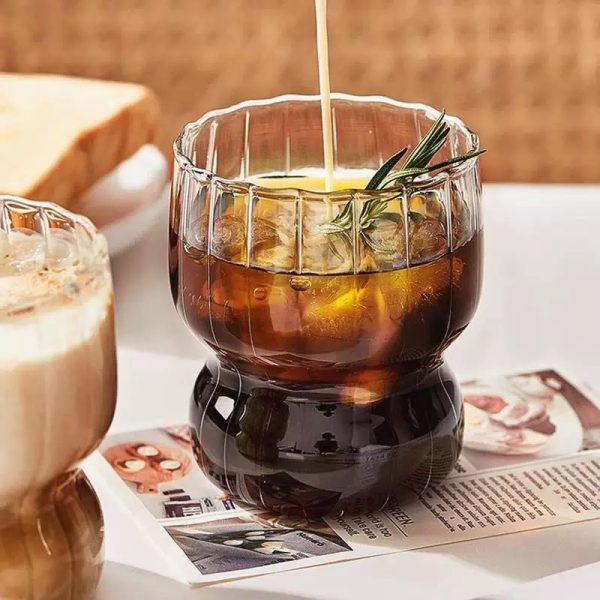 260ML Lovely Flower Borosilicate Glass Cup – Ideal for Breakfast, Matcha, Desserts, Ice Cream & Hot or Cold Drinks - Image 5
