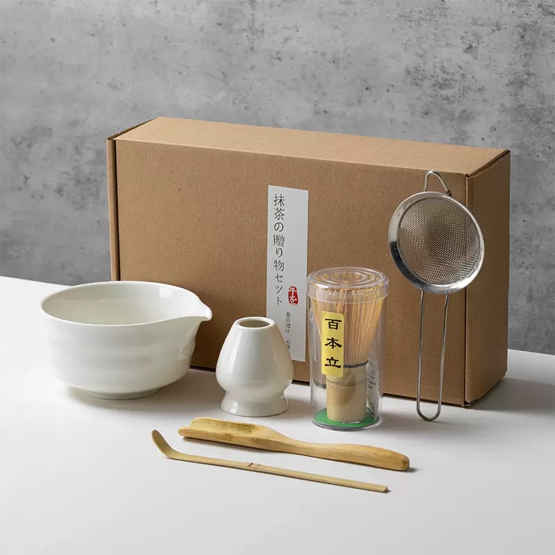 Japanese Matcha Tea Ceremony Set Kit, 6Pcs, Matcha Bowl, Bamboo Whisk, Whisk Holder & Tea Scoop, Traditional Matcha Tea Making Accessories - Image 2